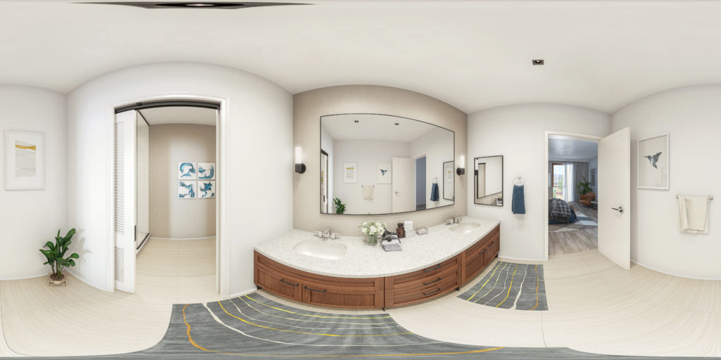 Enso Village Panoramic View of Bathroom