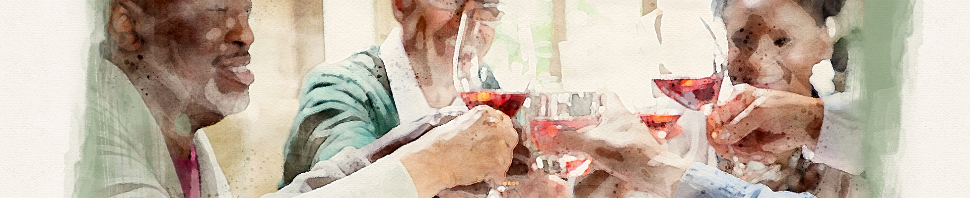 Friends enjoying wine