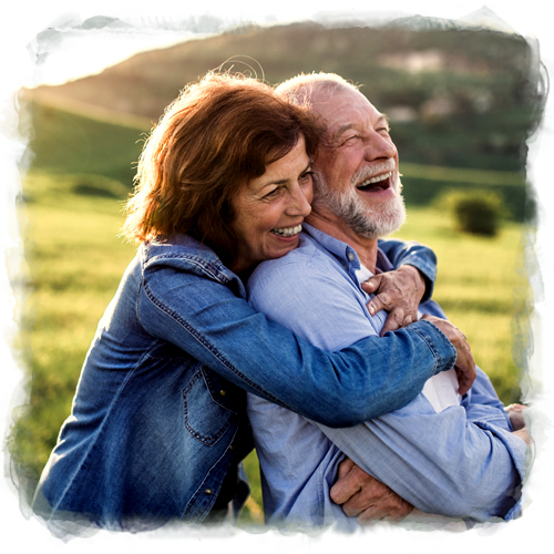 Couple engages in outdoor wellness