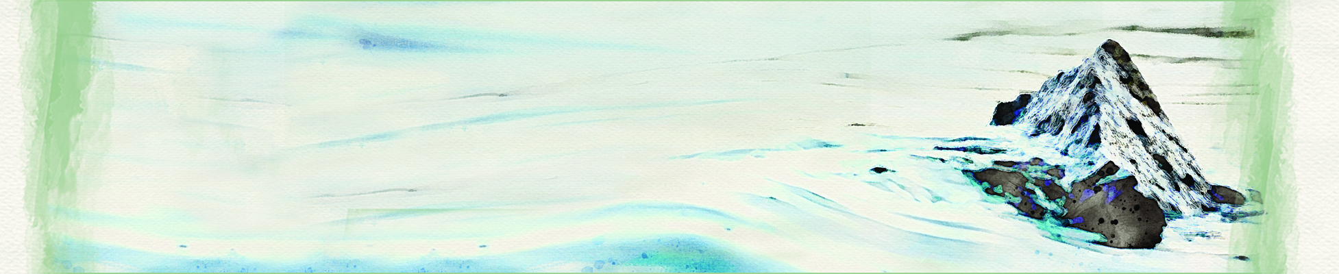 Header image of rock in water