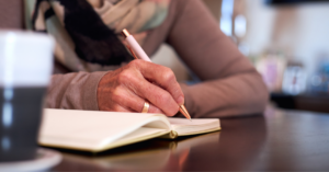 Senior Woman Writing a Plan