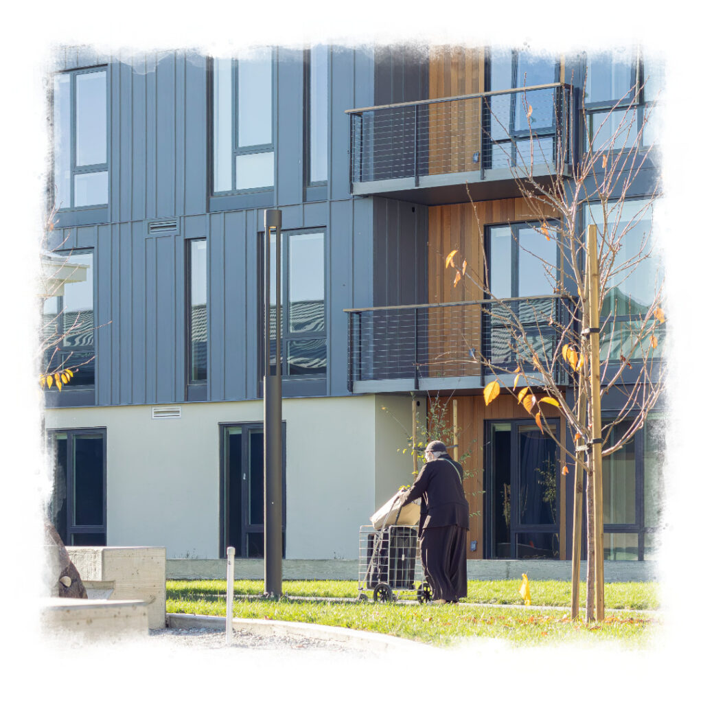 Susan O'Connell in Enso Village Courtyard