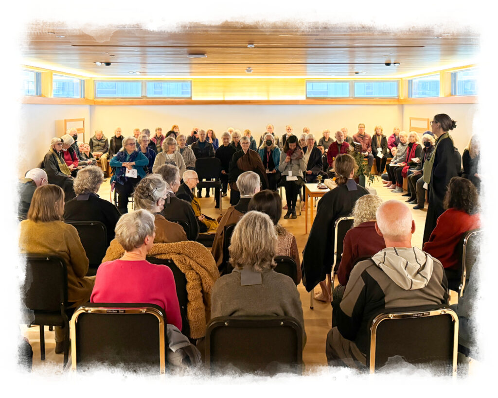Inside the Zendo during the Opening Ceremony